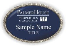 (image for) Palmerhouse Properties & Assoicates Oval Bling Silver Other badge