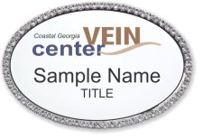 (image for) Coastal Georgia Vein Center Oval Bling Silver Other badge
