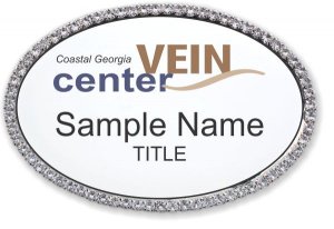 (image for) Coastal Georgia Vein Center Oval Bling Silver Other badge