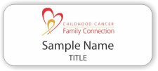 (image for) Childhood Cancer Family Connection Standard White badge