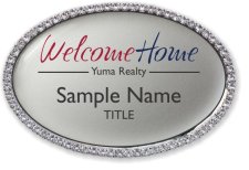(image for) Welcome Home Yuma Realty Oval Bling Silver badge