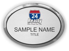 (image for) 24 Realty Oval Executive Silver badge