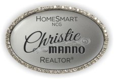 (image for) HomeSmart® Realty Group Oval Bling Silver badge