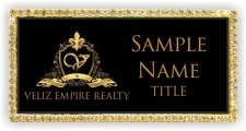 (image for) Veliz Empire Realty Bling Gold and Black badge