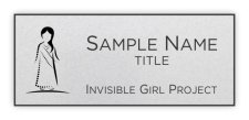 (image for) Invisible Girl Project Standard Silver Square Corner badge