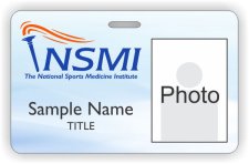 (image for) The National Sports Medicine Institute Horizontal Photo ID badge