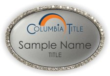 (image for) Columbia Title Oval Bling Silver badge