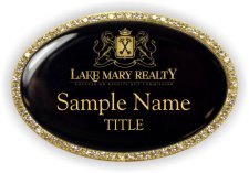 (image for) Lake Mary Realty Oval Bling Gold Other badge