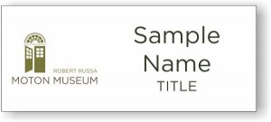 (image for) Moton Museum Standard White Square Corner badge