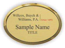 (image for) Willcox, Buyck & Williams, P.A. Oval Executive Gold badge