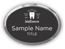 (image for) SmilesRForever.com Oval Executive Silver Other badge