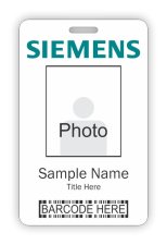 (image for) Siemens Barcode ID Vertical badge