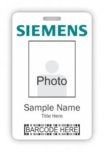 (image for) Siemens Barcode ID Vertical badge