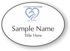(image for) Compassionate Care at Home Oval White badge