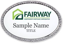 (image for) Fairway Independent Mortgage Corporation Oval Bling Silver Other badge