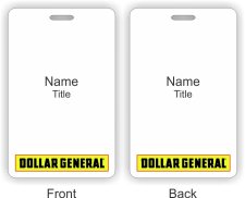 (image for) Dollar General ID Vertical Double Sided badge