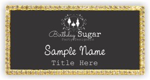 (image for) Birthday Sugar: Party Designers Bling Gold Other badge