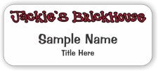 (image for) Jackie's Brickhouse Standard White badge