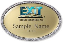 (image for) Exit Realty Oval Bling Silver Other badge