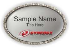 (image for) Synergy Realty Group, Inc Oval Bling Silver badge