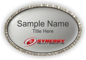 (image for) Synergy Realty Group, Inc Oval Bling Silver badge