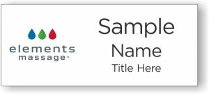 (image for) Elements Massage Standard White Square Corner badge