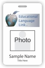 (image for) Educational Language Link Photo ID Vertical badge