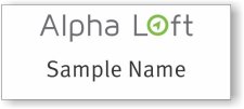 (image for) Alpha Loft Standard White Square Corner badge