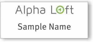 (image for) Alpha Loft Standard White Square Corner badge