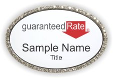 (image for) Guaranteed Rate Mortgage Oval Bling Silver Other badge