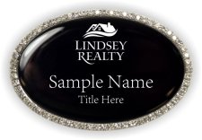 (image for) Lindsey Realty Oval Bling Silver Other badge