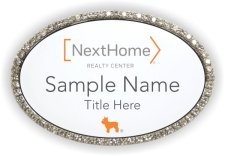 (image for) NextHome Realty Center Oval Bling Silver Other badge