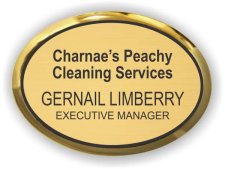 (image for) Charnae's Peachy Cleaning Services Executive Gold Oval badge