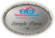 (image for) Renters Warehouse Oval Bling Silver badge