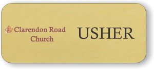 (image for) Clarendon Road Church Gold Usher badge