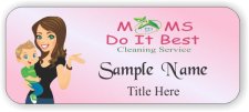 (image for) Moms Do It Best Cleaning Service Full Color - Round Corners badge