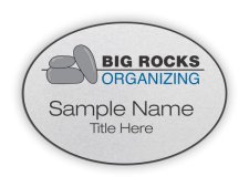 (image for) Big Rocks Organizing Oval Silver badge