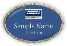 (image for) Coldwell Banker Prime Properties Oval Bling Silver Other badge