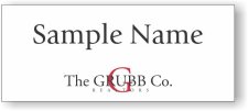 (image for) The Grubb Company Standard White Square Corner badge