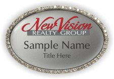 (image for) New Vision Realty Group Oval Bling Silver badge