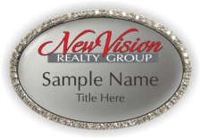 (image for) NewVision Realty Group Oval Bling Silver badge