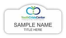 (image for) Youth Crisis Center Shaped White badge
