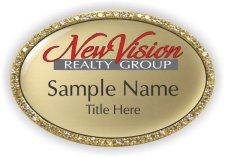 (image for) NewVision Realty Group Oval Bling Gold badge