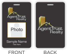 (image for) Agent Trust Realty Photo ID Vertical Double Sided badge