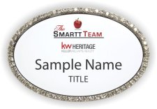 (image for) The Smartt Team Oval Bling Silver badge