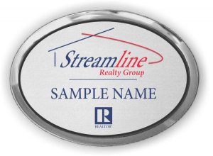 (image for) Streamline Realty Group Oval Executive Silver badge