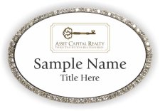 (image for) Asset Capital Realty, LLC Oval Bling Silver Other badge