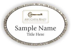 (image for) Asset Capital Realty, LLC Oval Bling Silver Other badge