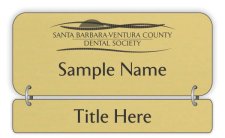 (image for) Santa Barbara-Ventura County Dental Society Shaped Gold badge