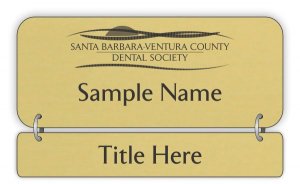 (image for) Santa Barbara-Ventura County Dental Society Shaped Gold badge